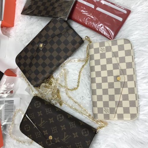 classic three piece set chain bag