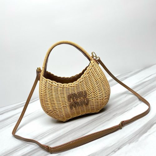 summer countryside vacation style woven vegetable blue sub bag