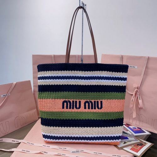 imported Lafite grass woven cotton thread woven tote bag