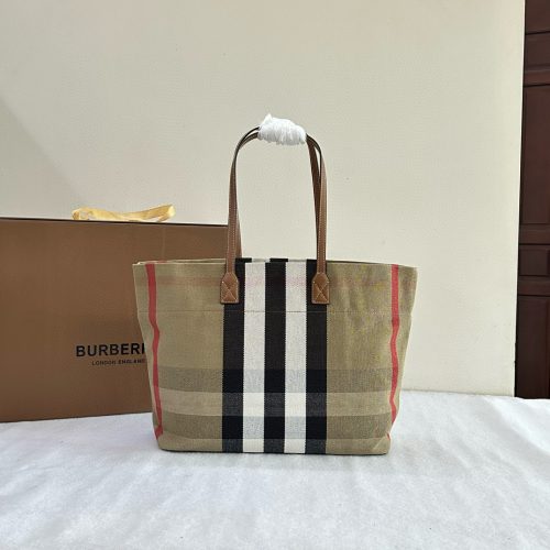 Huangma plaid tote bag shopping bag