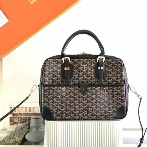 Splicing leather hand-held briefcase