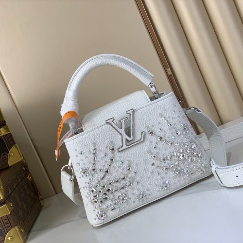 Embroidered Mini Top Handle Bag