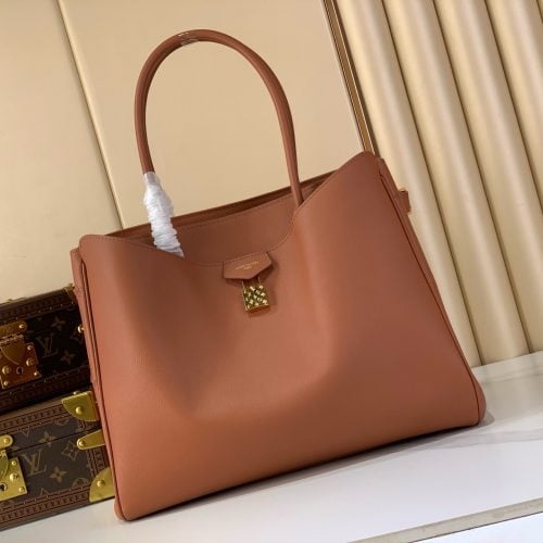 Elegant Calfskin Top Handle Bag